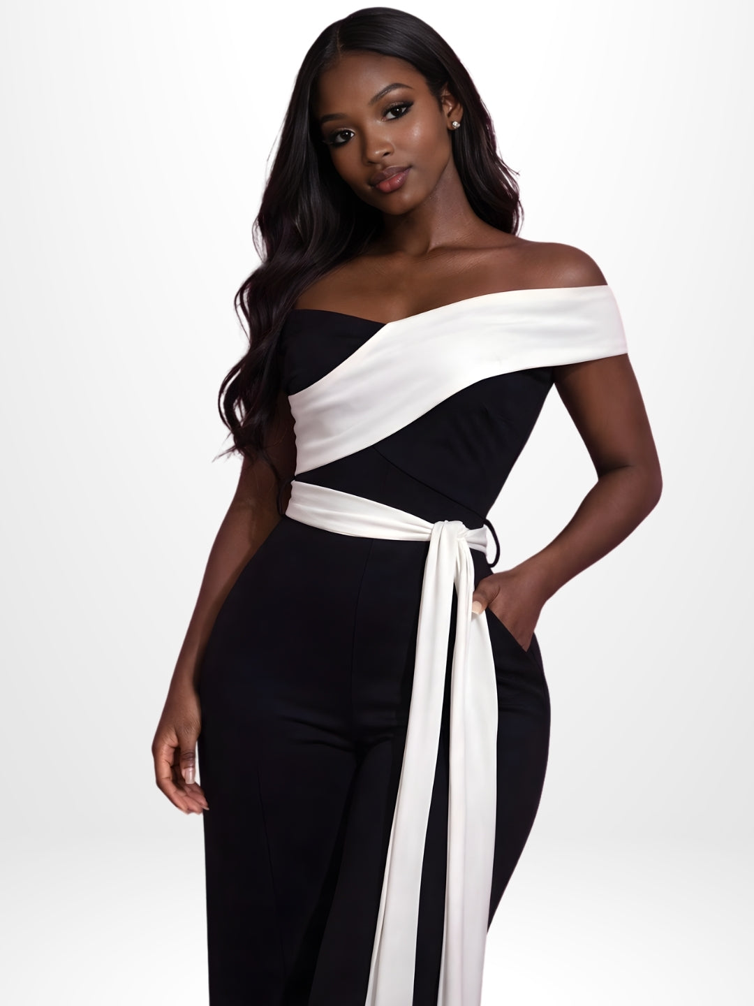 Ivory Noir Jumpsuit
